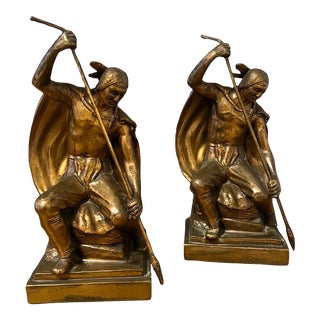 1910’s JB Bronze Bookends - a Pair For Sale