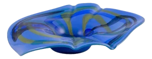 Czech Organic Art Glass Bowl, Late 20th Century