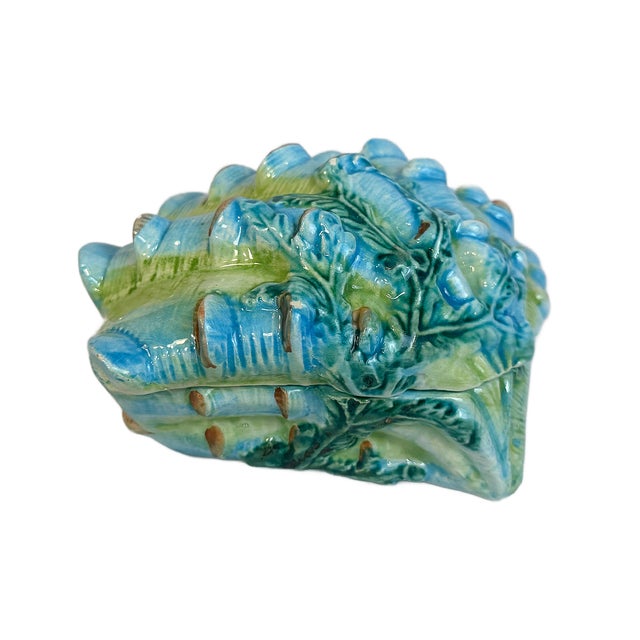 1980s 1980’s Vintage Italian Ceramic Seashell Trinket Box For Sale - Image 5 of 6