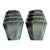 Vintage Stacked Patinated Copper Sconces - A Pair For Sale