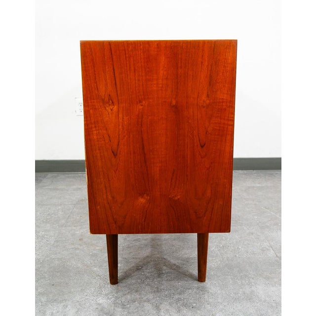 Mid-Century Modern Mid Century Modern Credenza Media Cabinet Teak Sliding Door Compact Denmark For Sale - Image 3 of 12