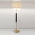 Art Deco Golden Bronze With Ebony Piazza Floor Light For Sale - Image 3 of 5