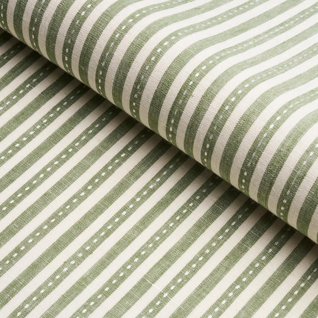 Printed on a linen-hemp blend with a running-stitch detail, Mathis Ticking Stripe is an interesting, textural take on...