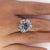 Modern 1.26 Carat Aquamarine & Diamond in 18k Yellow Gold Floral Statement Ring, Size 6.25 For Sale - Image 3 of 6