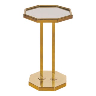 Torano Polished Brass Octagon Side Table For Sale