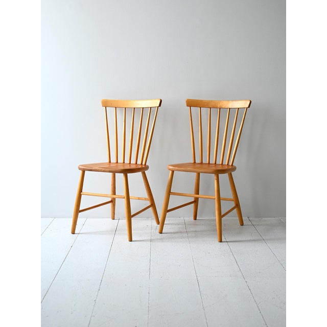Set of Vintage Scandinavian Pinstolar Model Chairs, 1960s For Sale - Image 3 of 8
