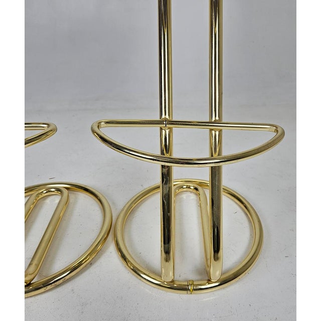 Textile Vintage Bar Stools, 1980s, Set of 2 For Sale - Image 7 of 8