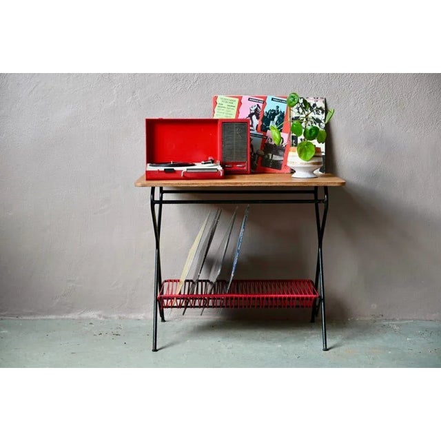 Mid-Century Record Stand, France, 1950s For Sale - Image 13 of 16