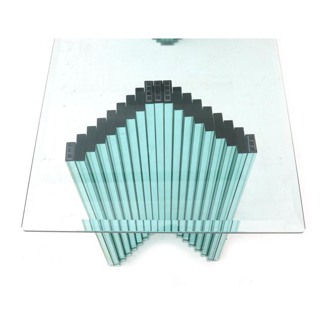 Glass Console or Sideboard with Mirroring Glass by Luigi Massoni for Gallotti & Radice For Sale - Image 3 of 14