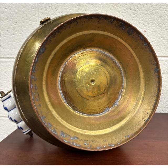Brass Vintage Brass Coal Scuttle With Lion Head Accents For Sale - Image 8 of 8