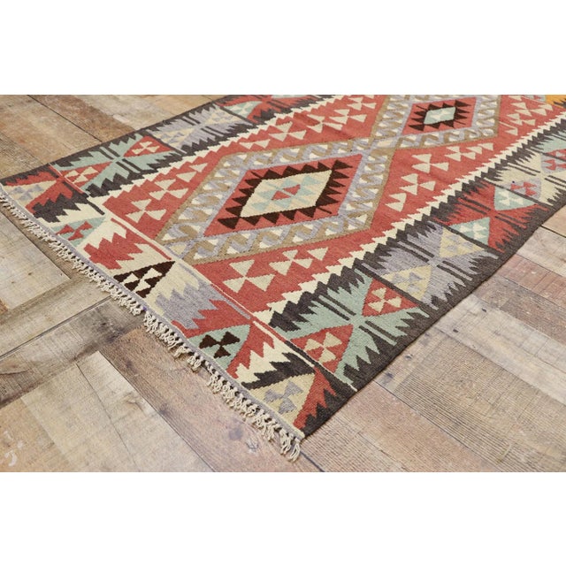 Vintage Persian Shiraz Kilim Rug, 03'02 X 04'10 For Sale In Dallas - Image 6 of 9