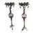 Pair of Mid-Century Wrought Iron Jardinière Plant Stands, Mediterranean Style For Sale