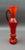 Vintage Mid-Century Italian Red Flame Art Glass Handled Sculptural Pitcher For Sale - Image 4 of 8