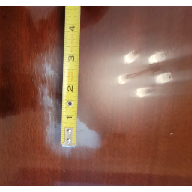 1940s Morganton Furniture Flame Mahogany Double Pedestal Dining Table--Seats 8-10 For Sale - Image 11 of 16