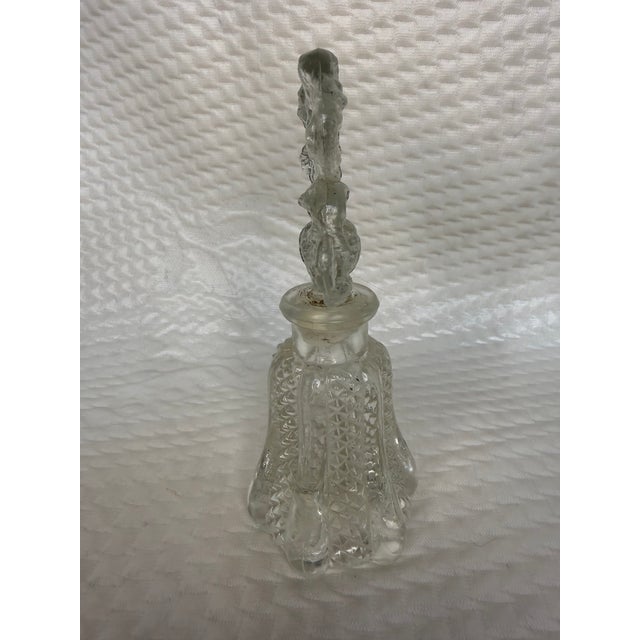 Beautiful Bow Shaped Top, Etched Glass Perfume Decanter For Sale In Los Angeles - Image 6 of 6