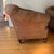 Pair of Chesterfield Tufted Deep Club Chairs With Turned Wooden Legs and Brass Casters For Sale In Boston - Image 6 of 16