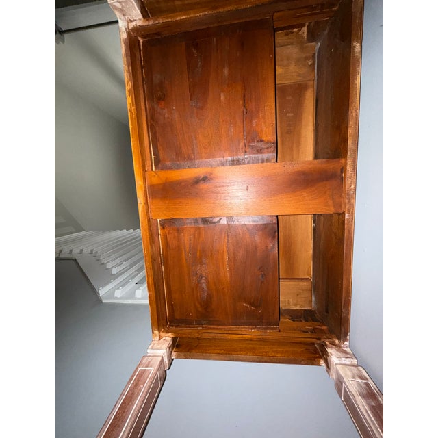 1990s Distressed Mahogany Wood Ladies Writing Desk - Excellent Condition For Sale - Image 10 of 12