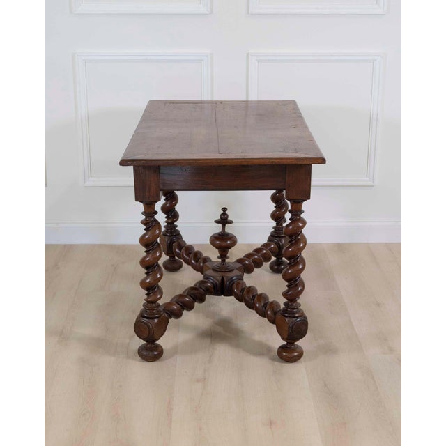 Wood French 19th Century Louis XIII Style Walnut Table For Sale - Image 7 of 9