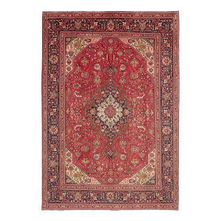 Middle Eastern Hand-Knotted Tabriz Rug For Sale
