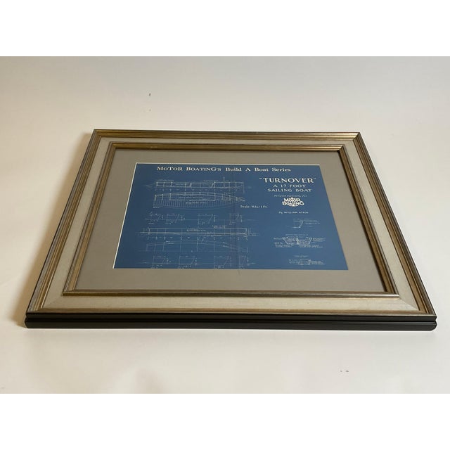 Early 20th Century Sailboat Blueprint of the Sloop Turnover For Sale - Image 5 of 8