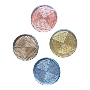 Vintage Geometric Design Epoxy Coasters - Set of 4