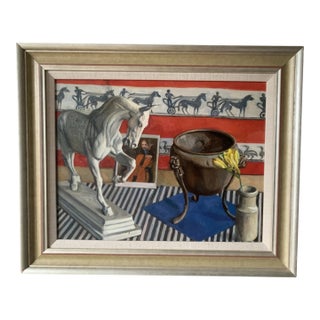 Late 20th Century Still Life, Oil on Canvas by Hew Purchas For Sale