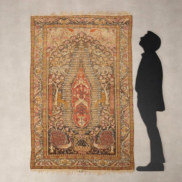 Kaysery cotton rug, fine knot, hand-made. This piece is attributed to the mentioned designer/maker. It has no attribution...