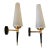 1970s French Mid-Century Modern Wall Sconces a Pair For Sale