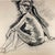 Paper Vintage Original Female Charcoal Paper Drawing Nude Art Signed Rosemarie Hahn For Sale - Image 7 of 8