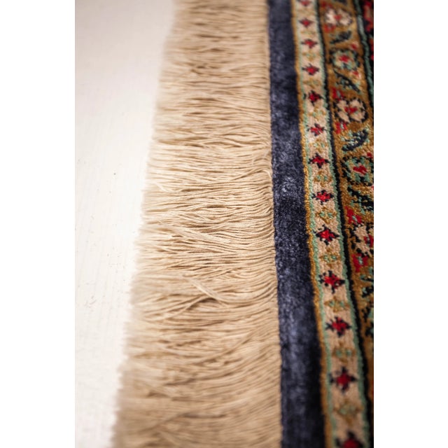 Vintage Ghoum Silk Rug For Sale - Image 3 of 13