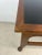 Plastic Mid Century Modern End Table With Black Vinyl Top and Wheels For Sale - Image 7 of 12