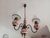 Bronze Chandelier with Glass and Porcelain, 1960s For Sale - Image 3 of 7