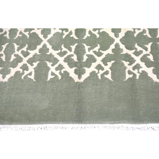Art Deco Vintage Chinese Art Deco Hand Knotted Wool Rug, 9'9'' X 12' For Sale - Image 3 of 6