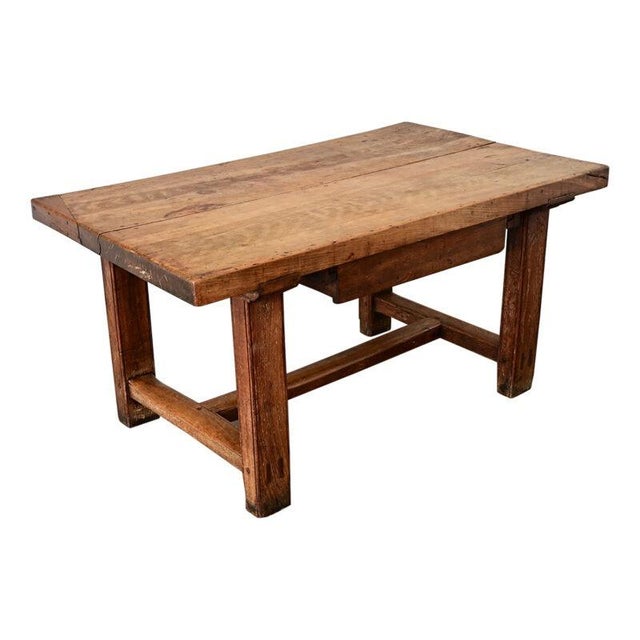 French 19th Century Farmhouse Dining or Work Table For Sale In Baton Rouge - Image 6 of 14