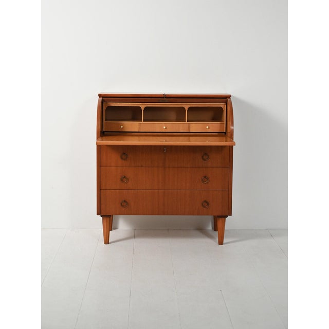 Secretary with Decorated Turned Legs, 1950s For Sale - Image 9 of 9