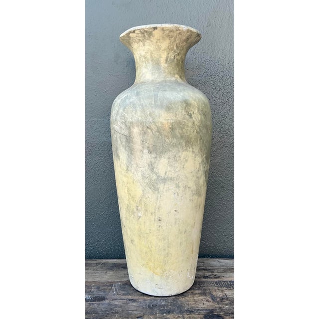 Vintage Mottled Plaster Vase For Sale In West Palm - Image 6 of 12