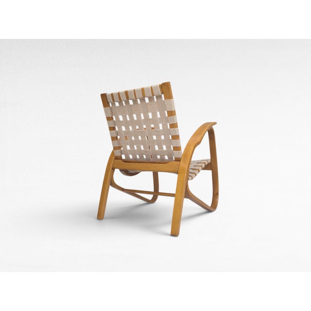 Beige Sculptural Bentwood Lounge Chair by Jan Vaněk for Up Zavody, 1930s For Sale - Image 8 of 18