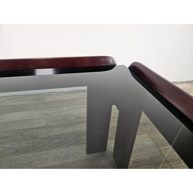 Coffee Table with Smoked Glass attributed to Afra and Tobia Scarpa for Cassina, 1960s For Sale - Image 10 of 18