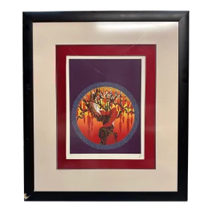 Late 20th Century Erte' "Heat" Hand-Signed Serigraph Art Deco