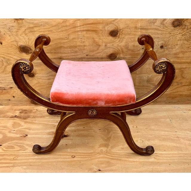 Crafted by the renowned Italian design house Galimberti Lino, this bench channels the dramatic elegance of the...