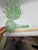 Vintage Vaseline / Uranium Green Pressed Glass Decanter and Cordial Set With Tray - 8 pcs For Sale - Image 10 of 11