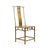 Iron side chair in antique gold finish.