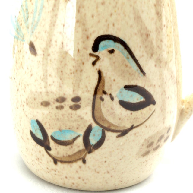 Ceramic Mid Century Redwing Pottery Bob White Quail Creamer 7 in Pitcher For Sale - Image 7 of 9