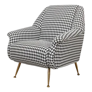Mid Century Style Houndstooth Armchair