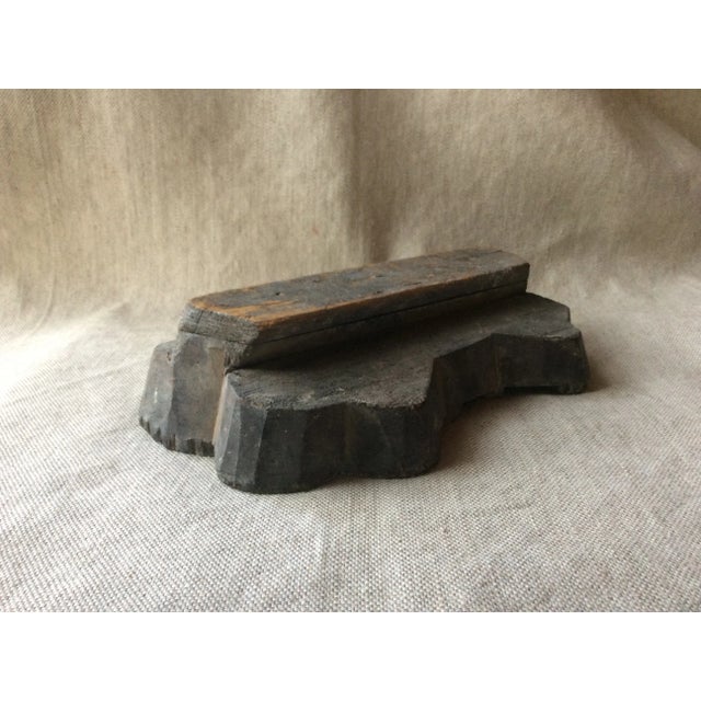 Gray Rare French Textile Printing Block - Hand-Carved Industrial Design Art For Sale - Image 8 of 10