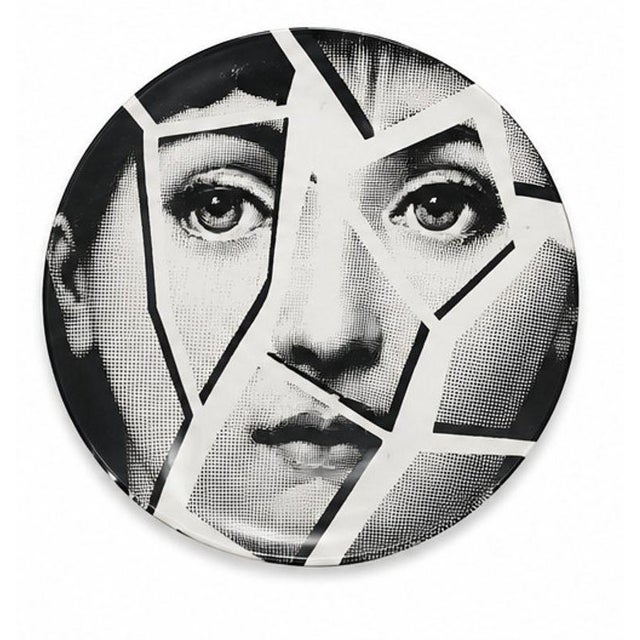 Fornasetti Late 20th Century Set of Eight Fornasetti Lina Cavalieri Porcelain Plates For Sale - Image 4 of 13