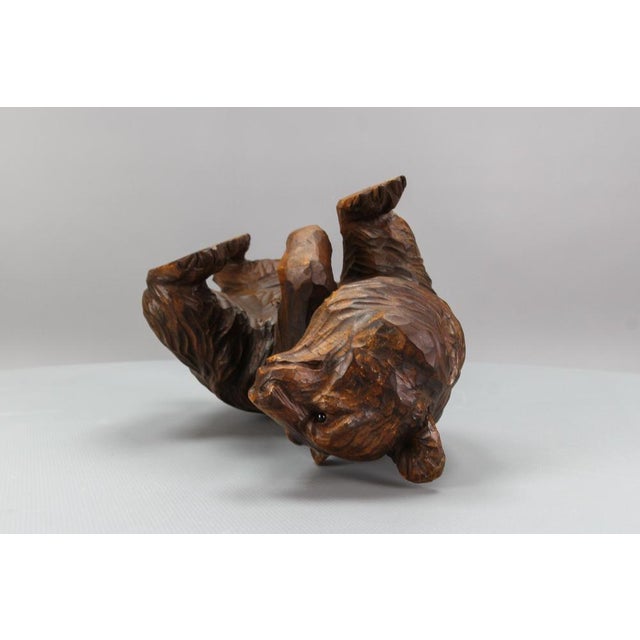 Hand Carved Bear Figure with Glass Eyes, Germany, 1930s For Sale - Image 16 of 18