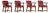 Late 20th Century Set of Four Tufted Leather Bankers Chairs in Red For Sale