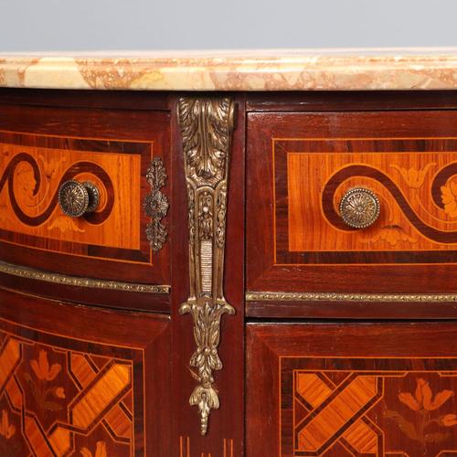 Brown Neoclassical Style Demi-Lune Sideboard For Sale - Image 8 of 14