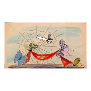 Lanvin of Paris Original Circa 1950s Advertising Watercolor Artwork